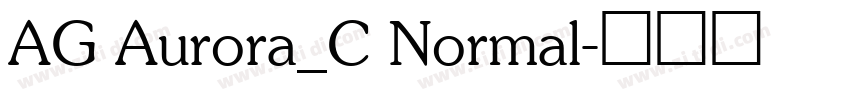 AG Aurora_C Normal字体转换